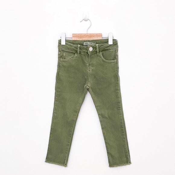 Zara Other - Zara Kids Olive Green Denim Pants